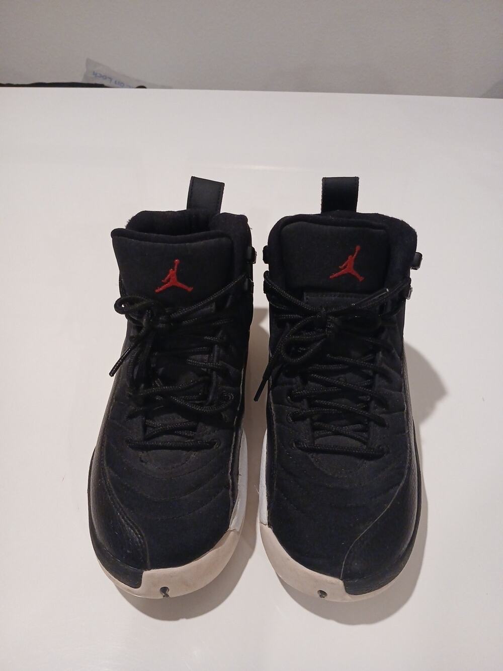 Nike Air Jordan 12 Retro Nylon Neoprene Size 5.5 Y Black White OG 130690-004